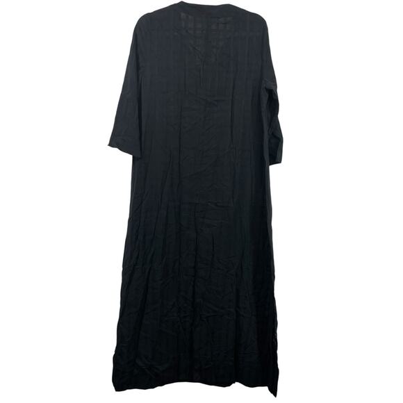 Tuckernuck Pomander Place Size XS Black Carolina Caftan Maxi Dress Cotton Midi - Picture 3 of 8